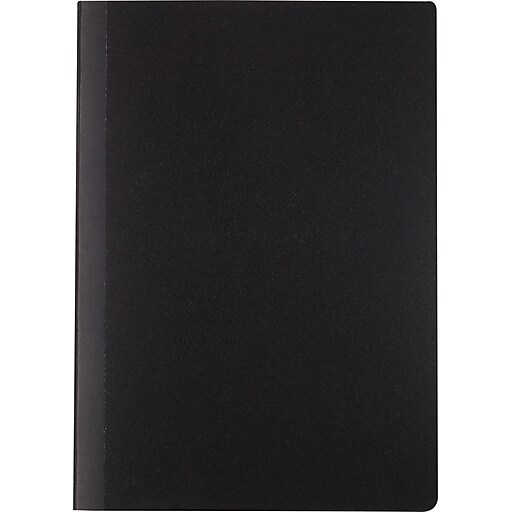 Staples Mini Poly Composition Notebook, Black, 5" x 7", Each (24429