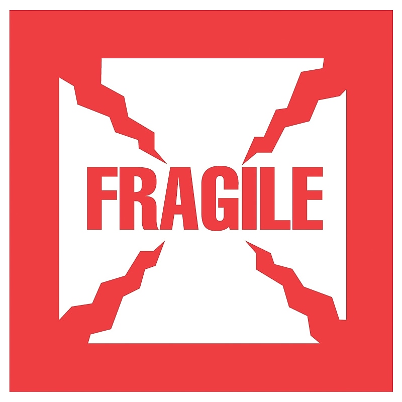 4 x 4" Fragile Label image 1
