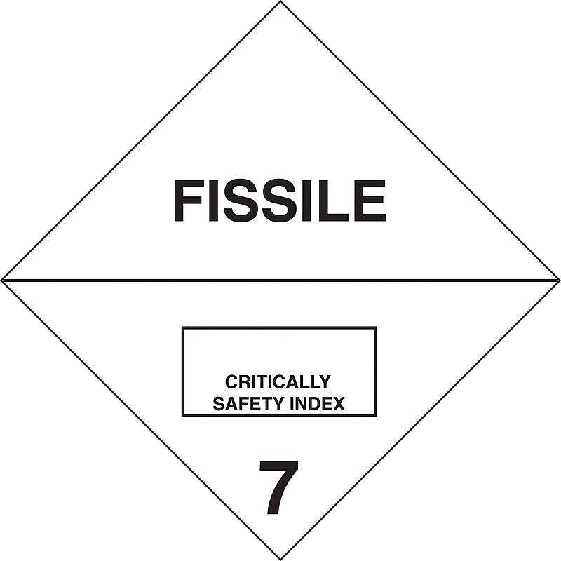 Decker Tape "Fissile" Label, 4" x 4", 500/RL image 1