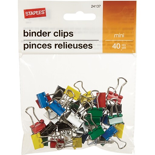 Staples® Binder Clip Mini 40 PK Core at Staples