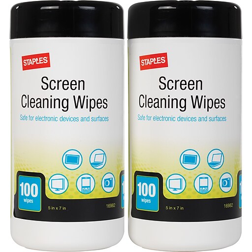 Staples Screen Wipes, 2/Pack Staples