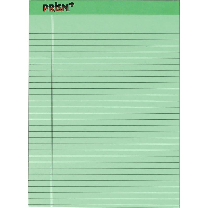 TOPS® Prism+™ Legal Pad, Green, Legal Ruled, 8 1/2" x 11 3/4", 50 Sheets/Pad, 12/Pk image 1