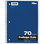 TOPS 1-Subject Notebook, 8" x 10.5", College Ruled, 70 Sheets, Assorted Colors (TOP 65021)~#|#~s0755969_sc7