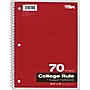 TOPS 1-Subject Notebook, 8" x 10.5", College Ruled, 70 Sheets, Assorted Colors (TOP 65021)~#|#~s0755973_sc7