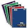 TOPS 1-Subject Notebook, 8" x 10.5", College Ruled, 70 Sheets, Assorted Colors (TOP 65021)~#|#~s0755974_sc7