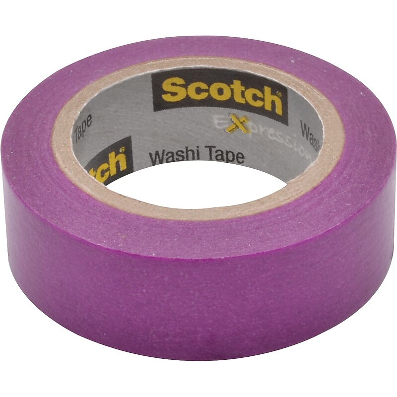 Scotch® Expressions Washi Tape, 0.59" x 10.91 yds., Purple (C314-PUR) image 1