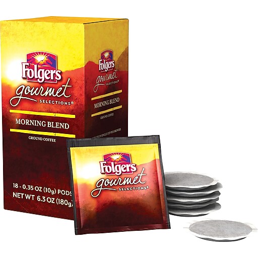 Folgers® Morning Blend Coffee Pods, Regular, 18 Pods Staples