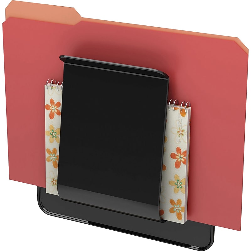 Deflecto Stand-Tall® Hanging Wall File,  Letter,  Black,  1-Pocket,  10 5/8"H x 9 1/4"W x 1 3/4"D image 1