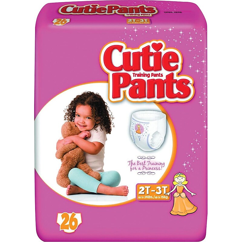 Cuties Training Pants, Girl 2T-3T, 104/Carton (CR7008) image 1