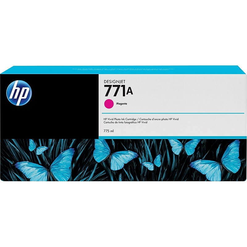 HP 771A Magenta Standard Yield Ink Cartridge (B6Y17A) image 1