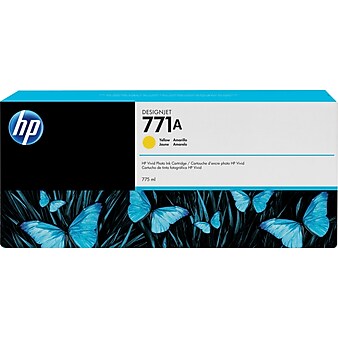 HP 771As Yellow Standard Yield Ink Cartridge, 3/Pack (B6Y42A)