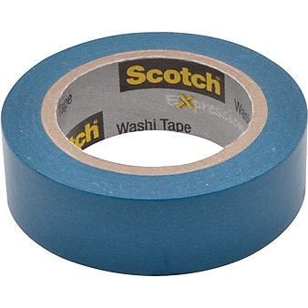 Scotch® Expressions Washi Tape, 0.59" x 10.91 yds., Blue (C314-BLU)