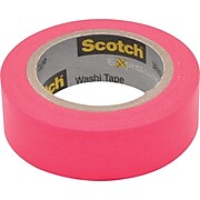 Scotch® Expressions Washi Tape, 0.59" x 10.91 yds., Pink (C314-PNK)