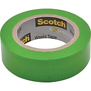 Scotch® Expressions Washi Tape, 0.59" x 10.91 yds., Green (C314-GRN)