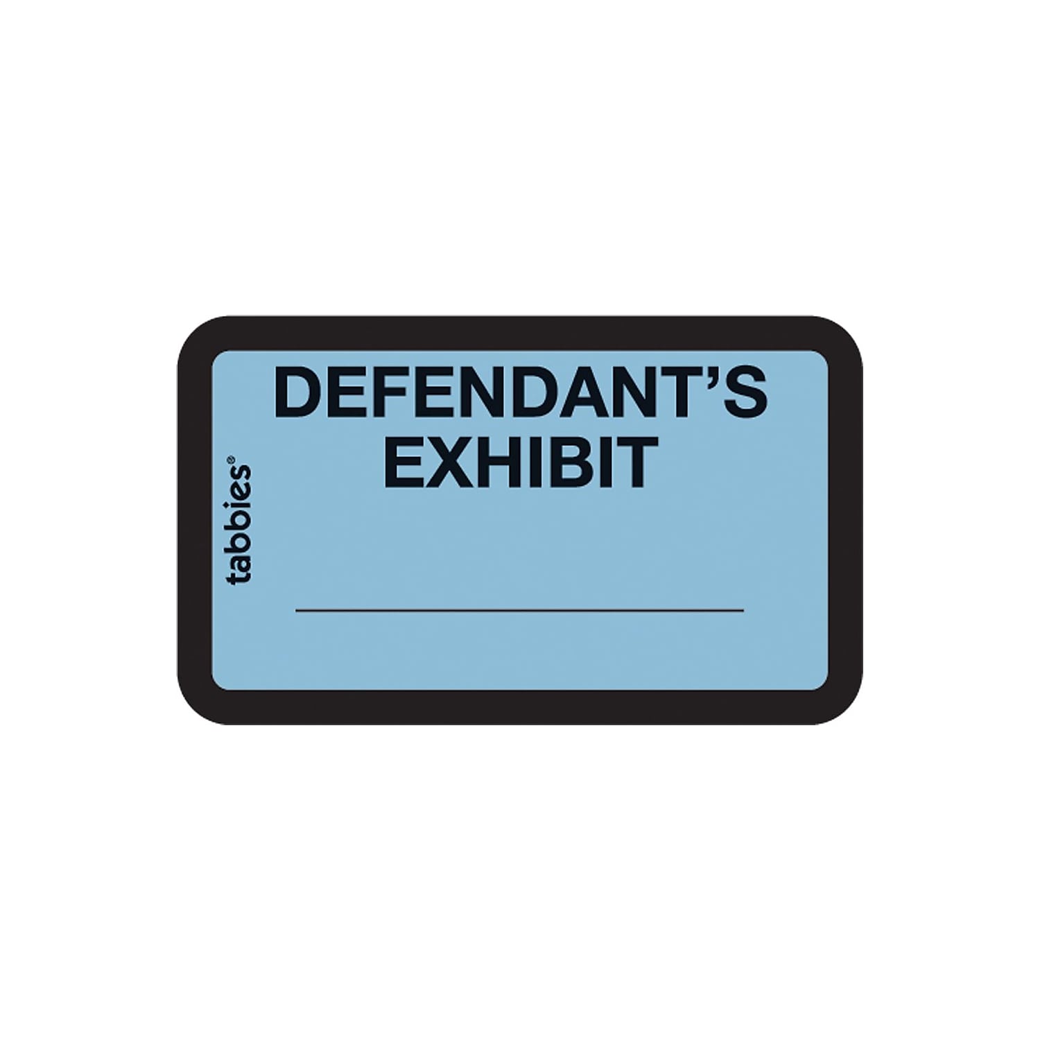 1 5/8" Width x 1" Length Tabbies 58093 Defendant's Exhibit Legal File Labels 