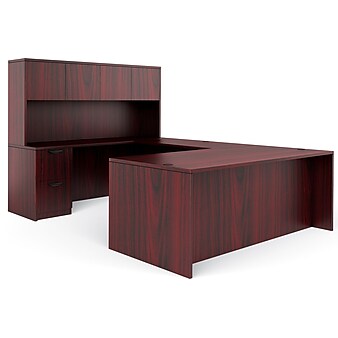 Offices to Go Superior Laminate Bundle 2, American Mhgny Laminate, 71"W x 108"L x 65.5"H / 29.5"H