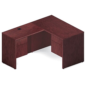 Global Genoa Desking Bundle 4, Quartered Mahogany (TDG4SL-QTM)