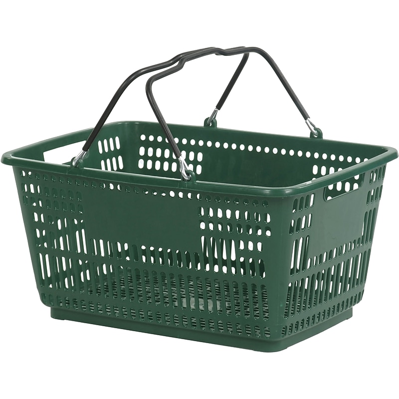 Versacart Wire Handle Hand Basket, 30 Liter, Dark Green, 20/Pack (203-30L DGN 20) image 1