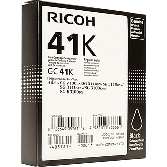 Ricoh GC-41K Black Standard Yield Ink Cartridge (405761)