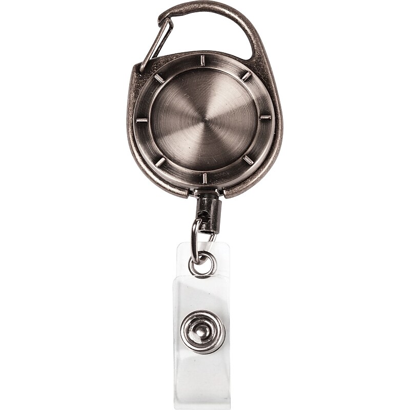Cosco MyID Carabiner Card Reel, Pewter (075031) image 1
