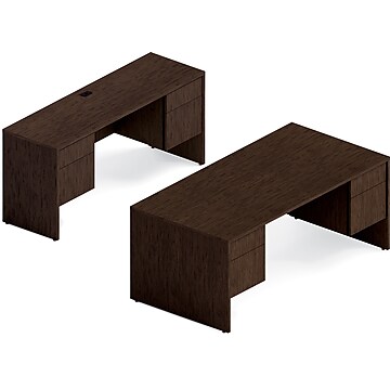 Global Genoa Desking Bundle 2, Dark Espresso (TDG2SL-DES)