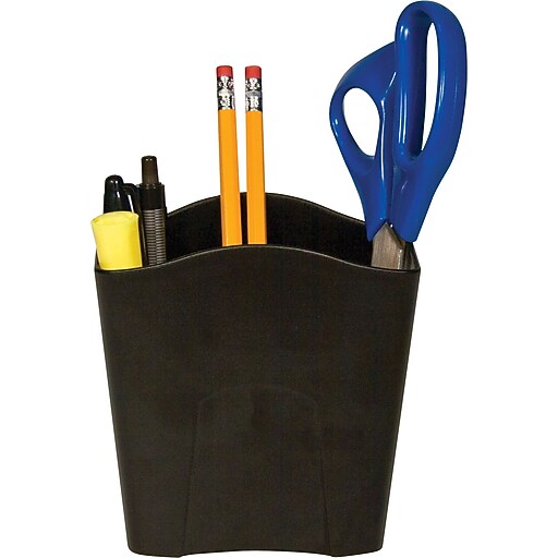 Staples® Plastic Jumbo Pencil Cup, Black at Staples