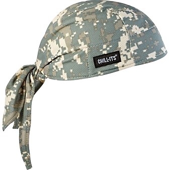 Ergodyne Chill-Its 6615 High-Performance Cooling Bandana, Camo, One Size, 6/Carton (12478)