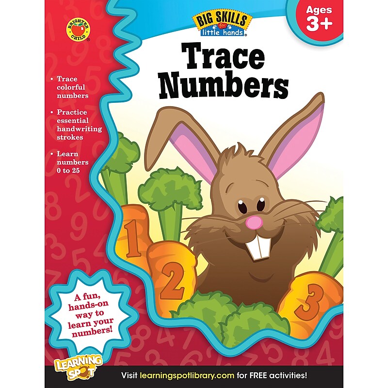 Brighter Child Trace Numbers Book for Ages 3+ image 1
