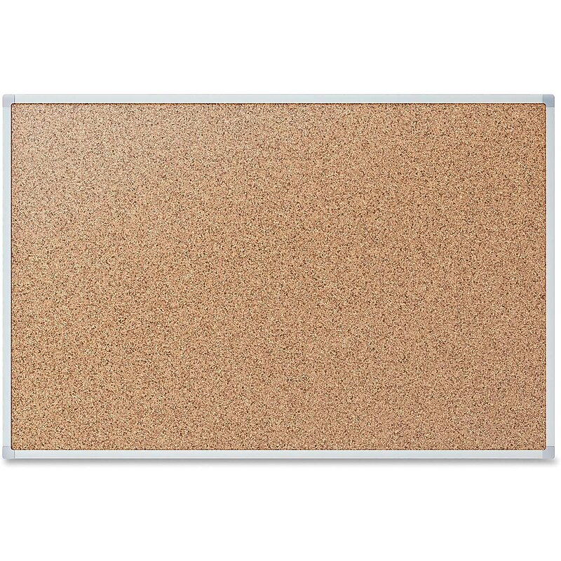 Mead Cork Surface Bulletin Board, 2" x 1.50", Cork Surface, Aluminum Frame image 1