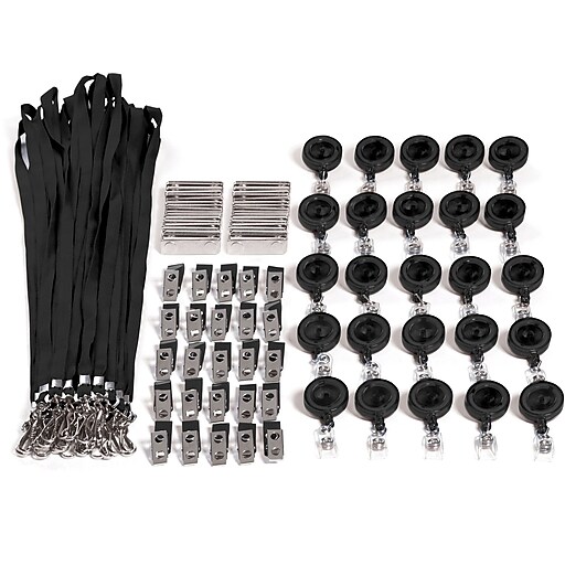 IDville ID Badge Accessory Bundle Black Staples