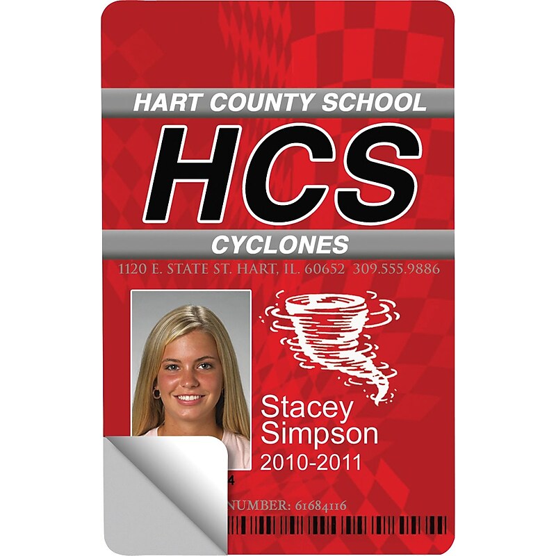 IDville Adhesive Plastic Card with Mylar Back (134401831) image 1