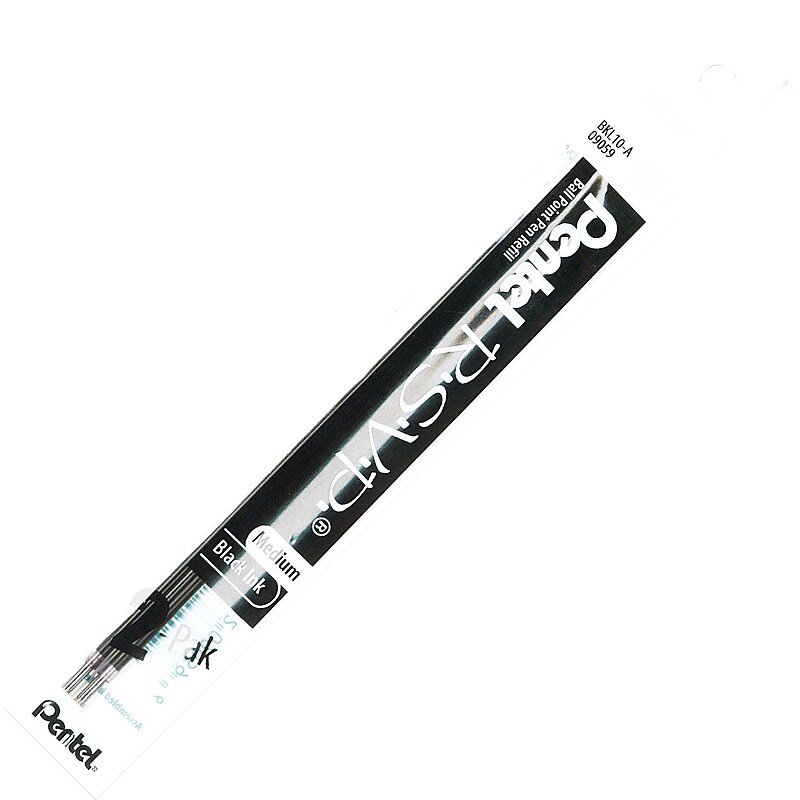 Pentel® R.S.V.P. Ballpoint Pen Refill, Medium, Black, 2/Pack image 1