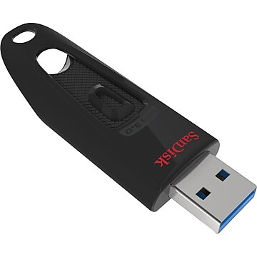 SanDisk Ultra 64GB USB 3.0 Flash Drive, Sleek Black (SDCZ48-064G