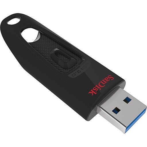 SanDisk Ultra 64GB 3.0 Flash Drive, Sleek Black (SDCZ48-064G-A46) | Staples