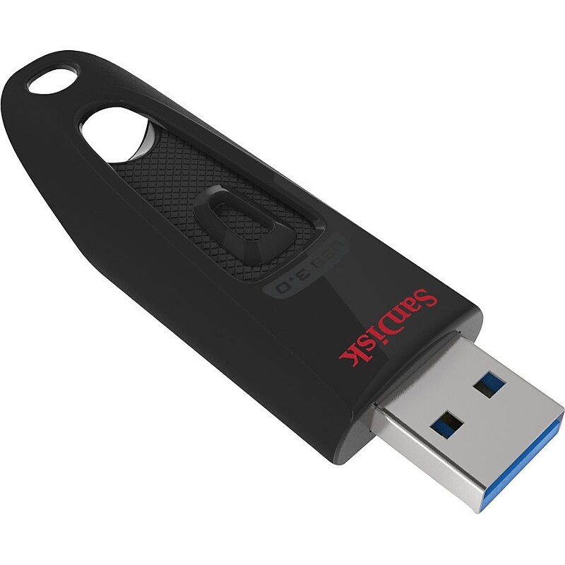 SanDisk Ultra 64GB USB 3.0 Flash Drive, Sleek Black (SDCZ48-064G-A46) image 1