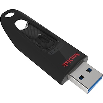 SanDisk Ultra 32GB USB 3.0 Type A Flash Drive, Black/Red (SDCZ48-032G-A46)