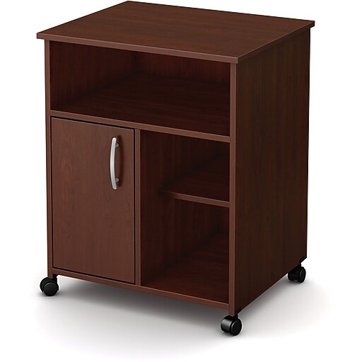 South Shore Mobile Media Printer Cart, Royal Cherry Staples