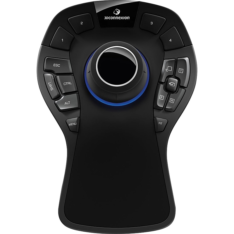 3Dconnexion SpaceMouse Ergonomic USB Mouse, Black (3DX-700040) image 1