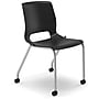 HON Motivate Stacking Chair, Onyx Shell, Textured Platinum Frame, 2 per Carton~#|#~s0773728_sc7