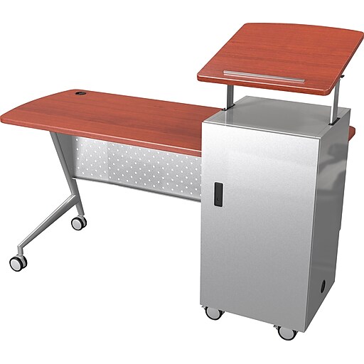 Balt Podium Floor Lectern, Desk Cherry (27692) at Staples