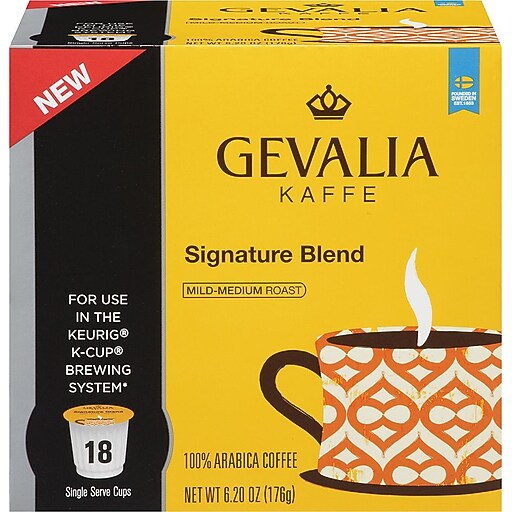 Gevalia Single Serve, Signature Blend Coffee, Regular, 18/Pack at Staples