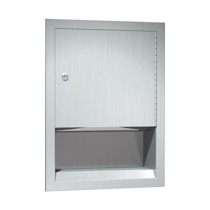 ASI® Paper Towel Dispenser, Recessed, Stainless Steel, 17-1/4"H x 4-1/4"W x 12-3/4"L image 1