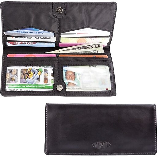 Big Skinny Leather Hybrid Executive Wallet in Tuxedo Black at Staples