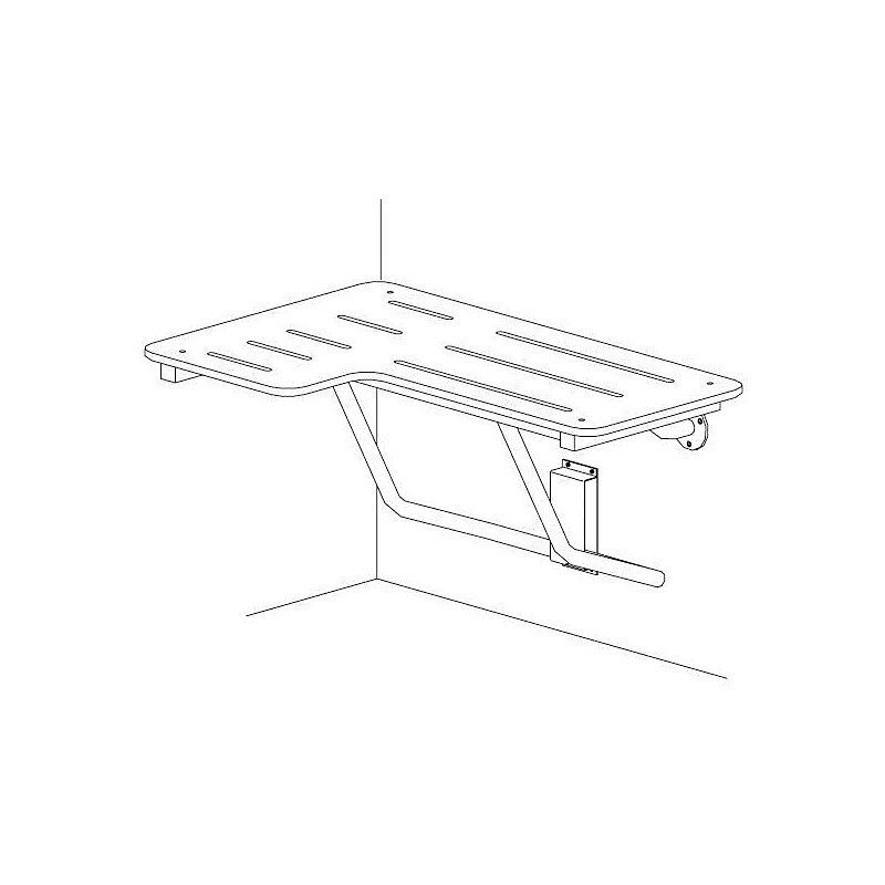 ASI® Folding Shower Seat, Right Handed image 1