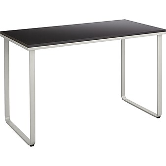 Safco® 47" Steel Table Desk, Black/Silver (1943BLSL)