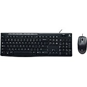 Logitech Media Combo MK200 Ergonomic Keyboard and Mouse, Black (920-002714)