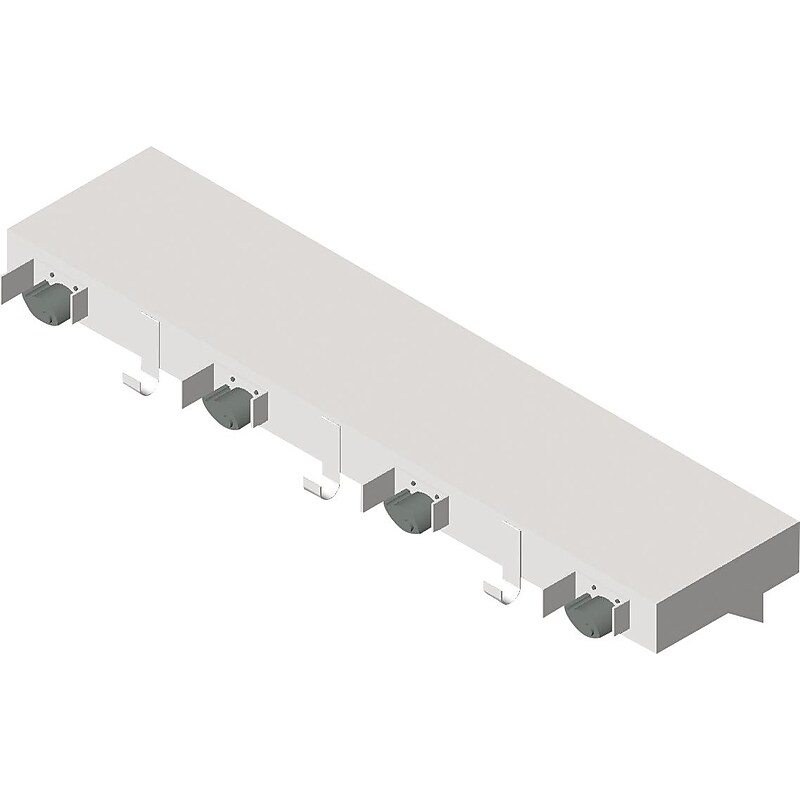 ASI® Utility Shelf w/Drying Rod, Mop Holder and Rag Hooks, Stainless Steel, 2 1/2"H x 9 1/8"W x 36"L image 1