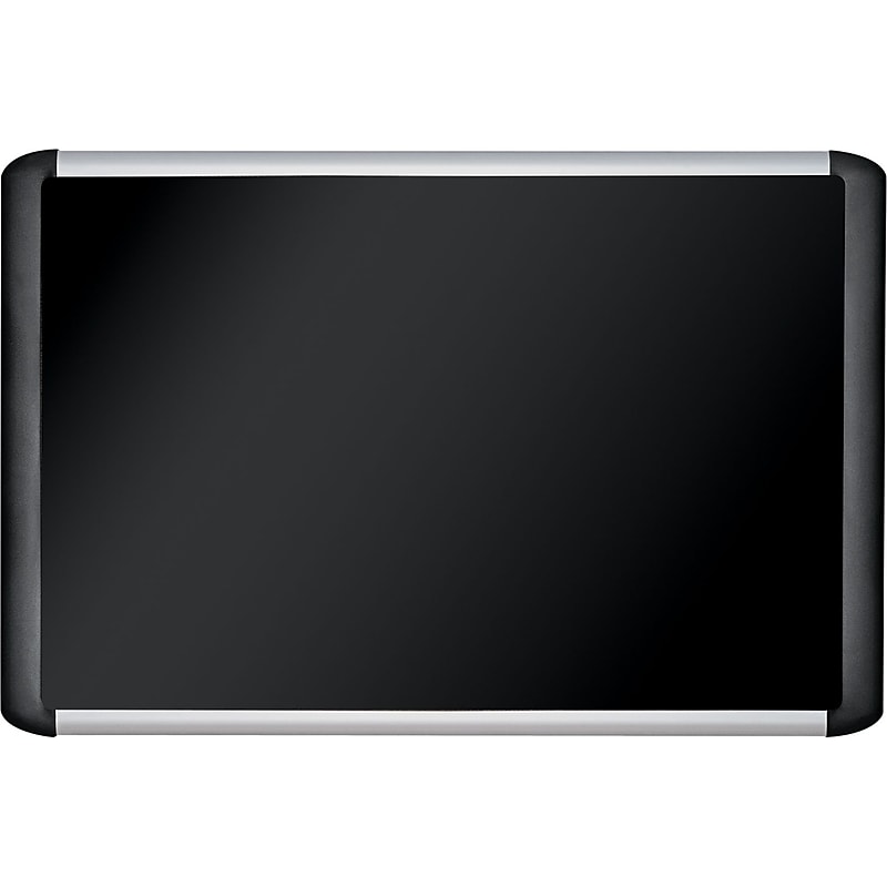 MasterVision Black Fabric Bulletin Board, 48" x72", Aluminum Frame (BVCMVI270301) image 1