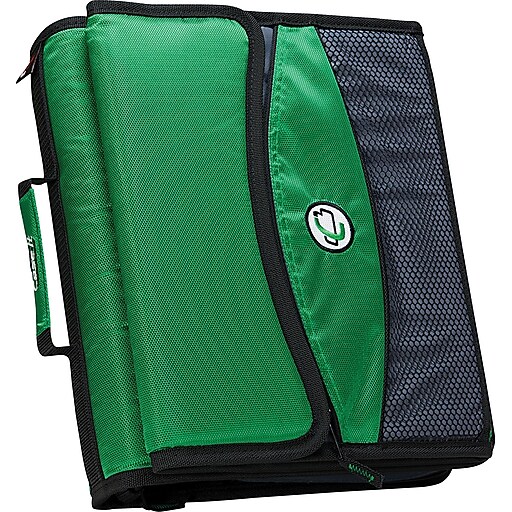 Caseit "The Sidekick" 2Inch Round 3Ring Zipper Binder, Green (D901