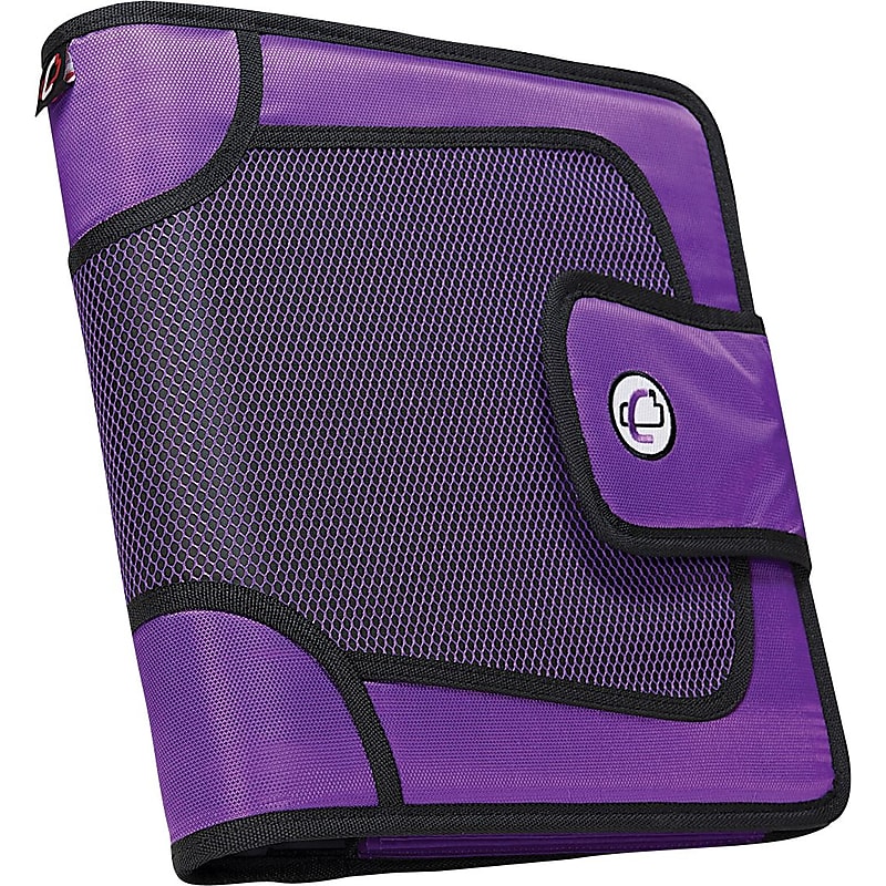 Case It 2" 3-Ring Zipper Binders, Purple (S-816 PUR) image 1